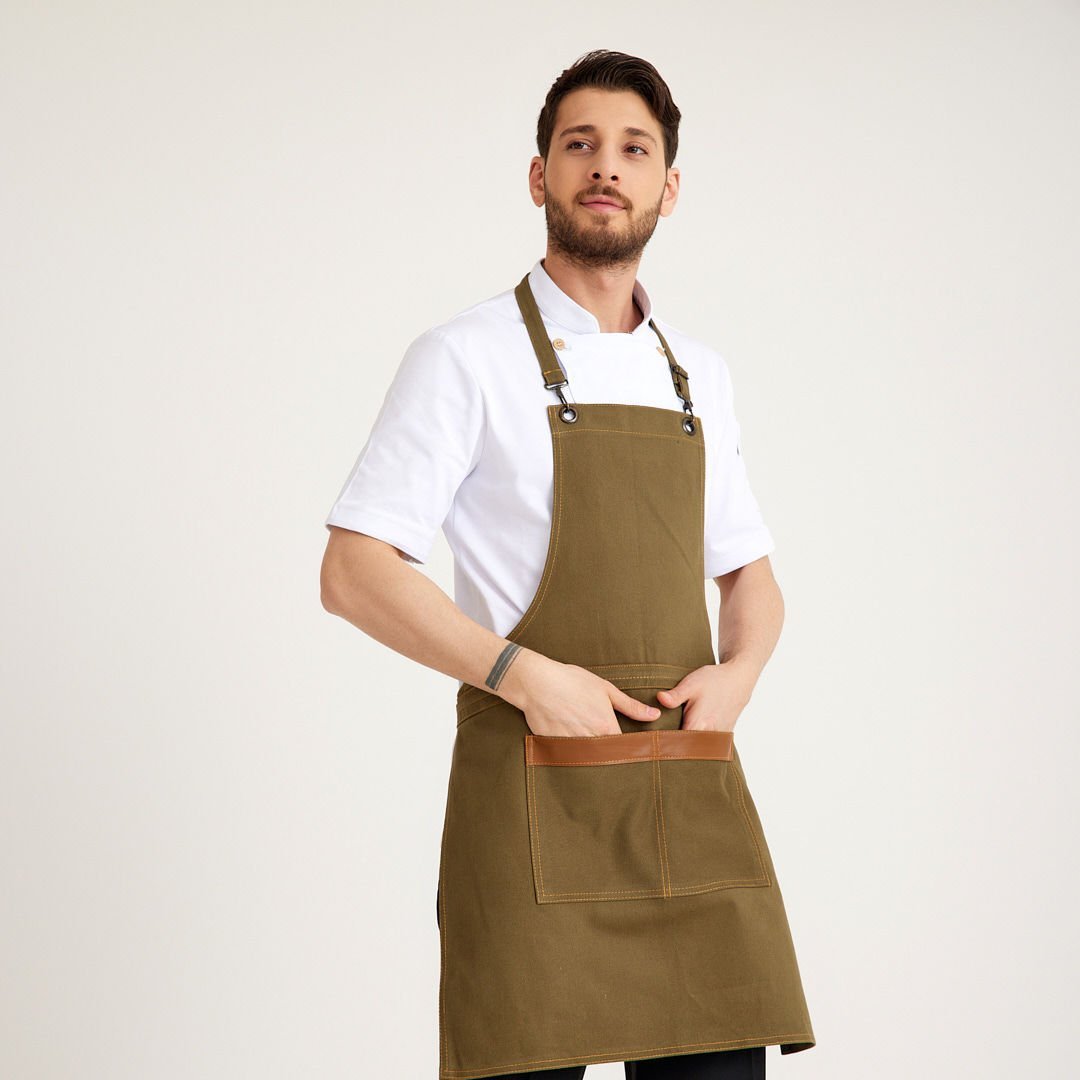 Haki Kot Askılı Cepli Önlük