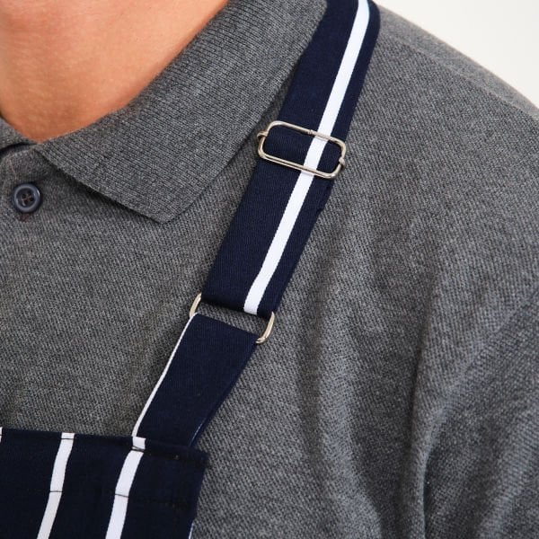 İtalyan Lacivert Çizgili Desenli Önlük