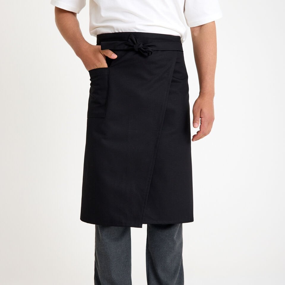 Siyah Fransız Cepli Yarım Önlük