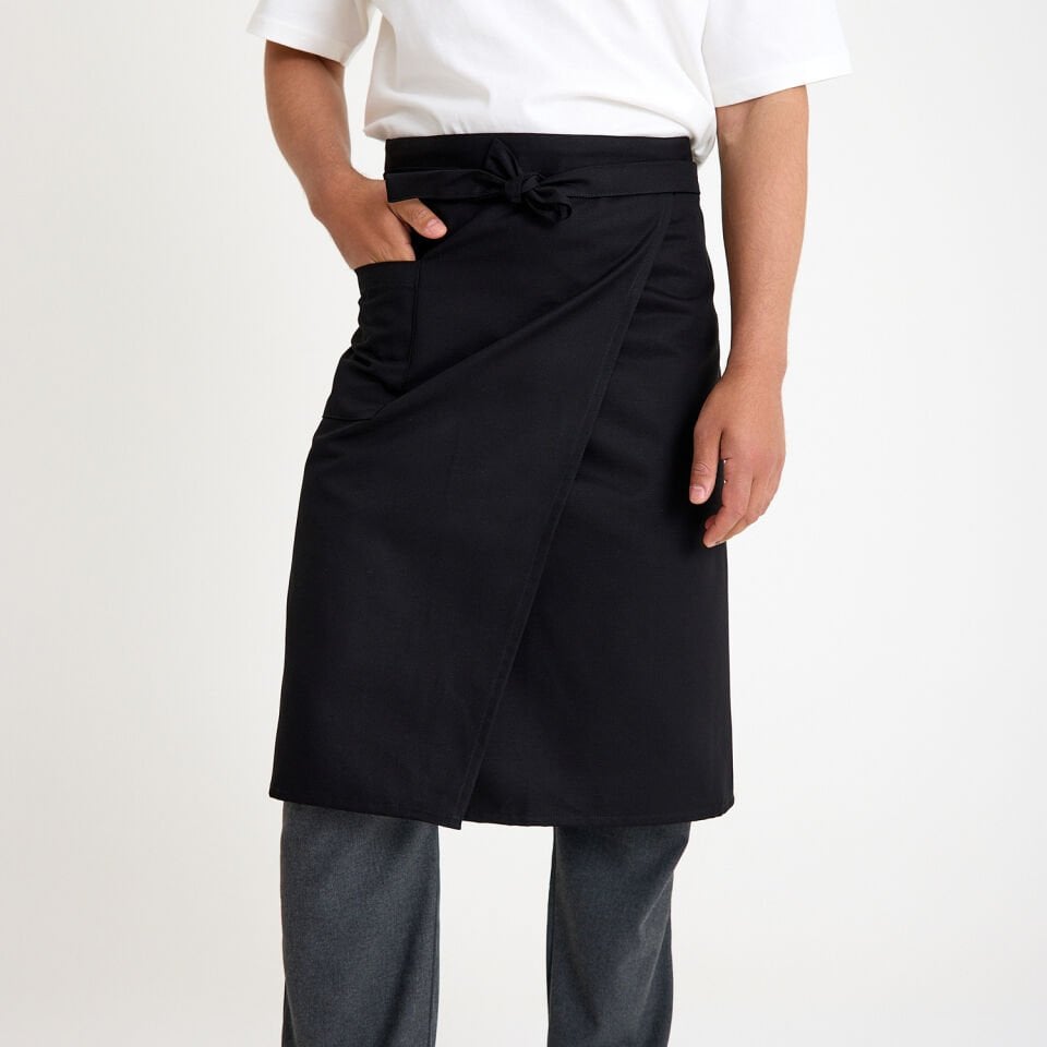 Siyah Fransız Cepli Yarım Önlük
