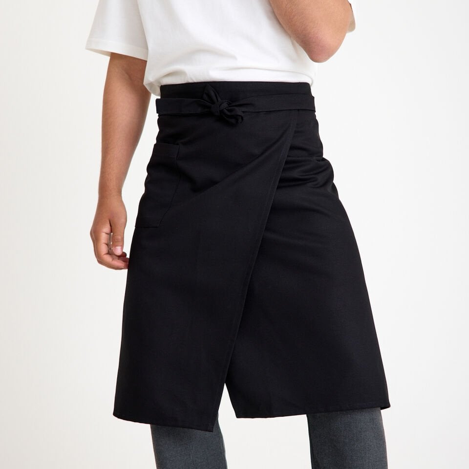 Siyah Fransız Cepli Yarım Önlük