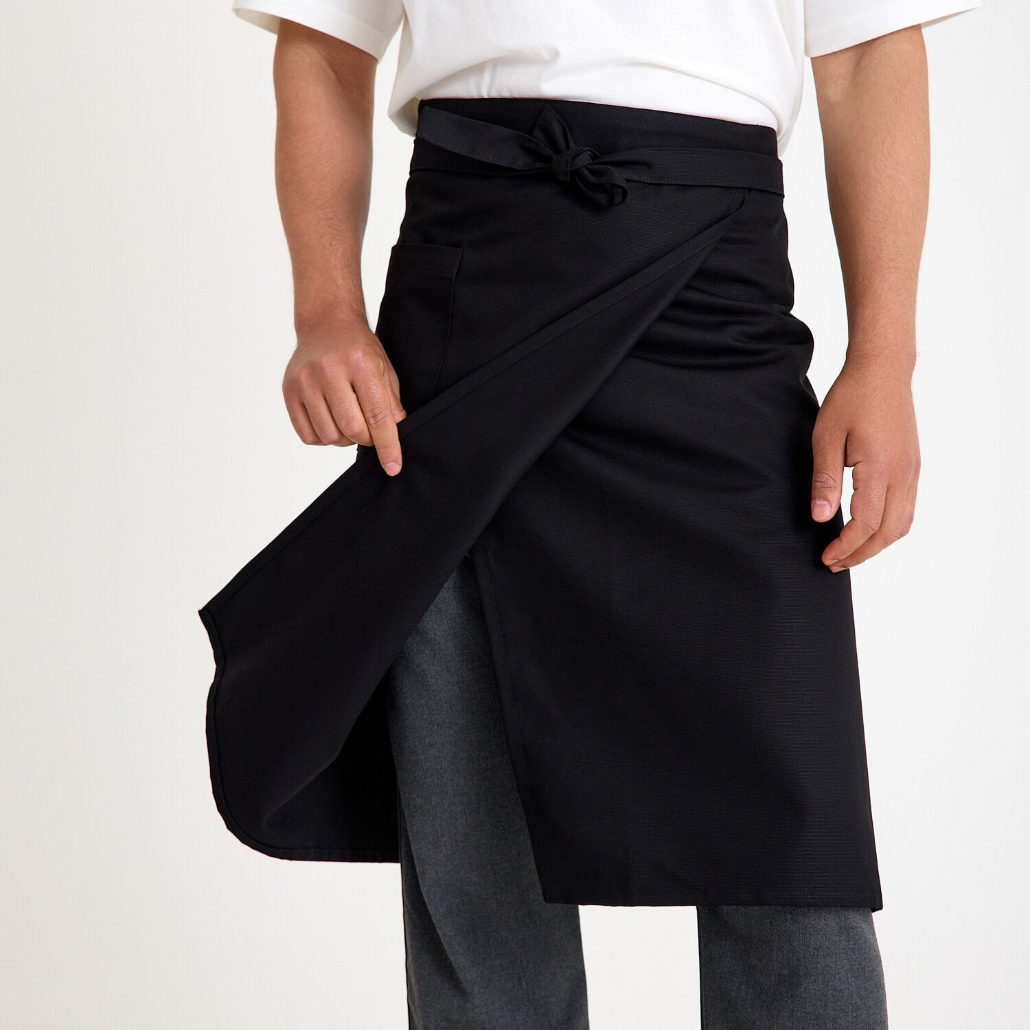 Siyah Fransız Cepli Yarım Önlük