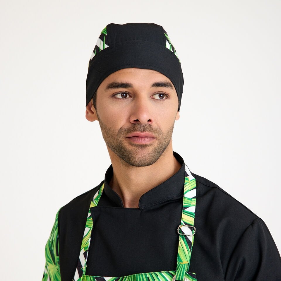 SİYAH Aşçı Bandana - Doğa