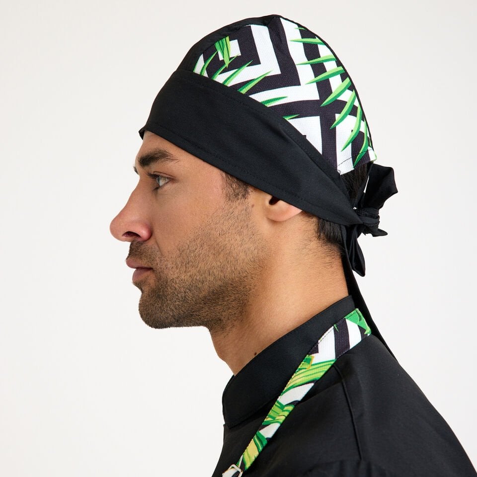 SİYAH Aşçı Bandana - Doğa