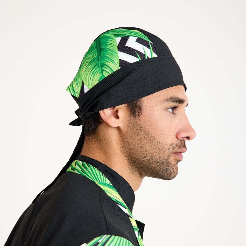 SİYAH Aşçı Bandana - Doğa