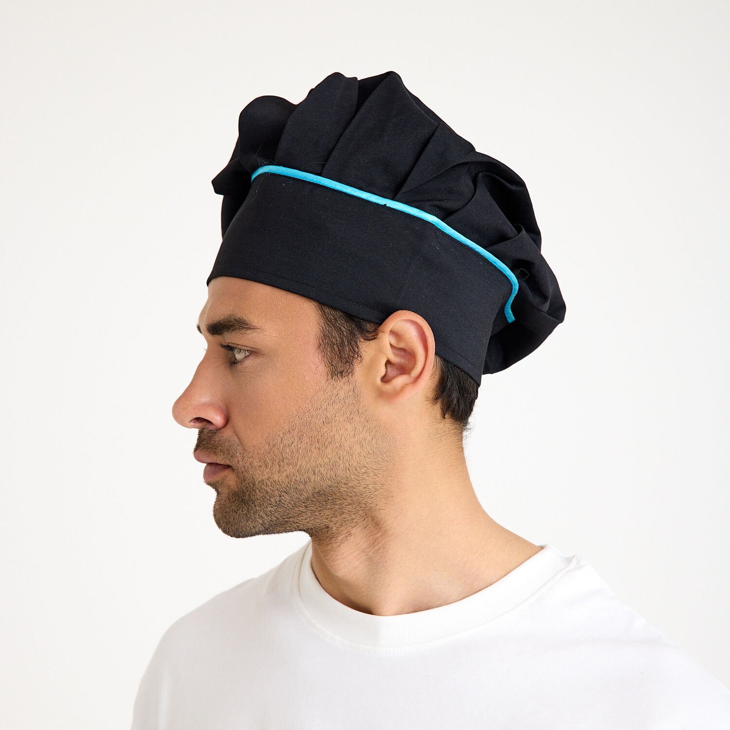 Siyah Turkuaz Mantar Aşçı Kepi