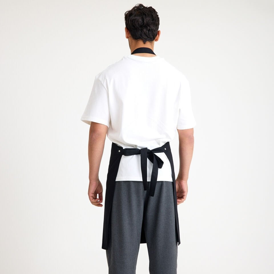 Gabardin Askılı Önlük - Siyah