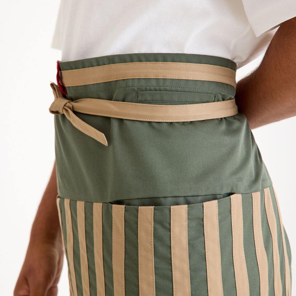 Gabardin Cepli Yarım Önlük - Haki Bej