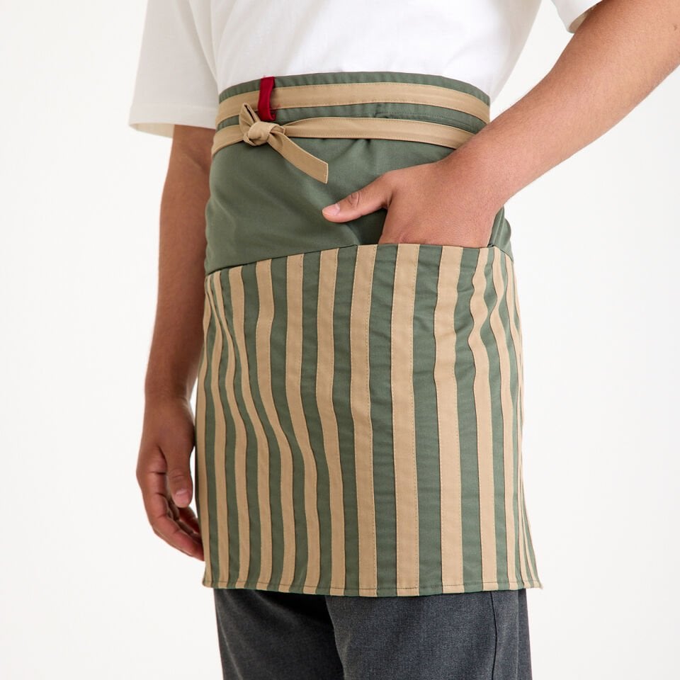 Gabardin Cepli Yarım Önlük - Haki Bej