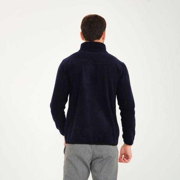 Lacivert Balıkçı Yaka Taktik Polar Mont