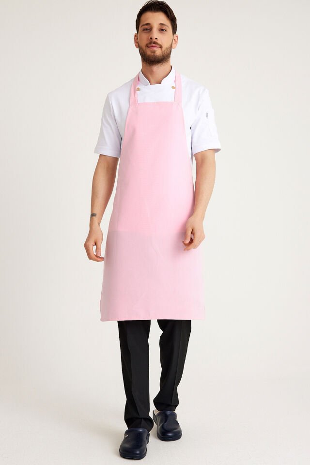Pembe Geniş Kuşak Askılı Önlük