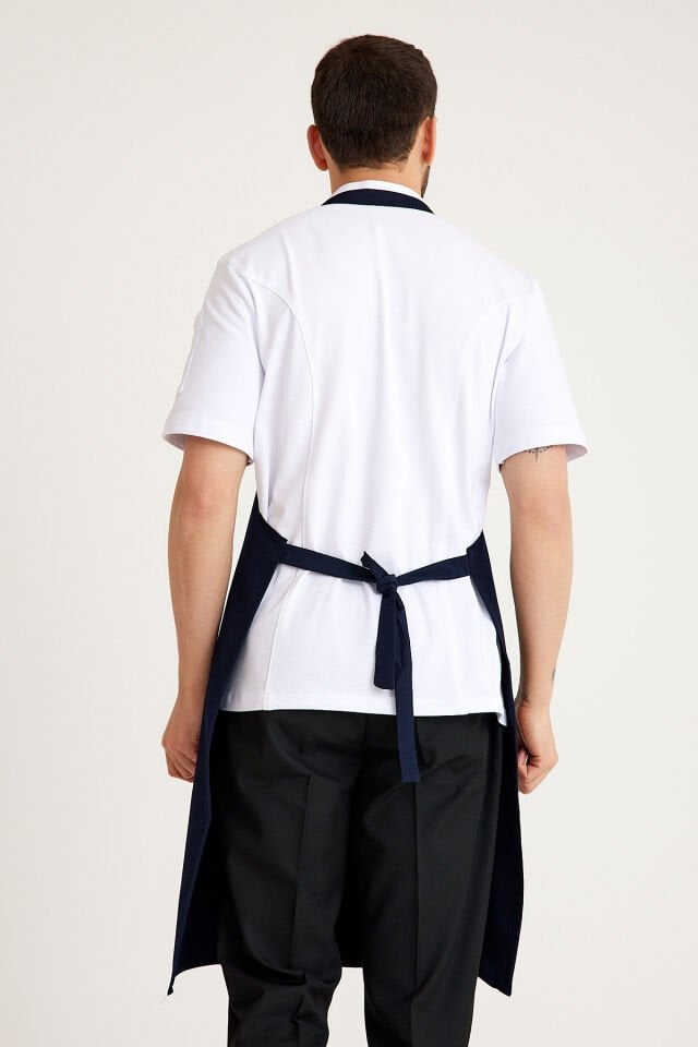 Lacivert Geniş Kuşak Askılı Önlük