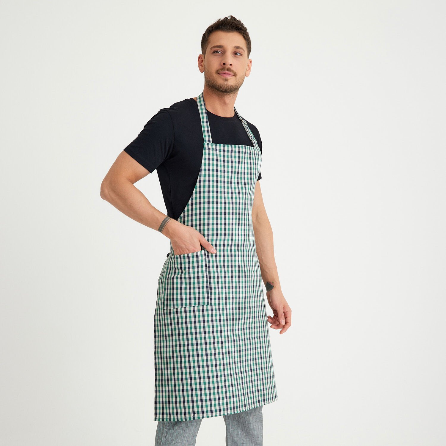 Pötikare Askılı Önlük - Yeşil