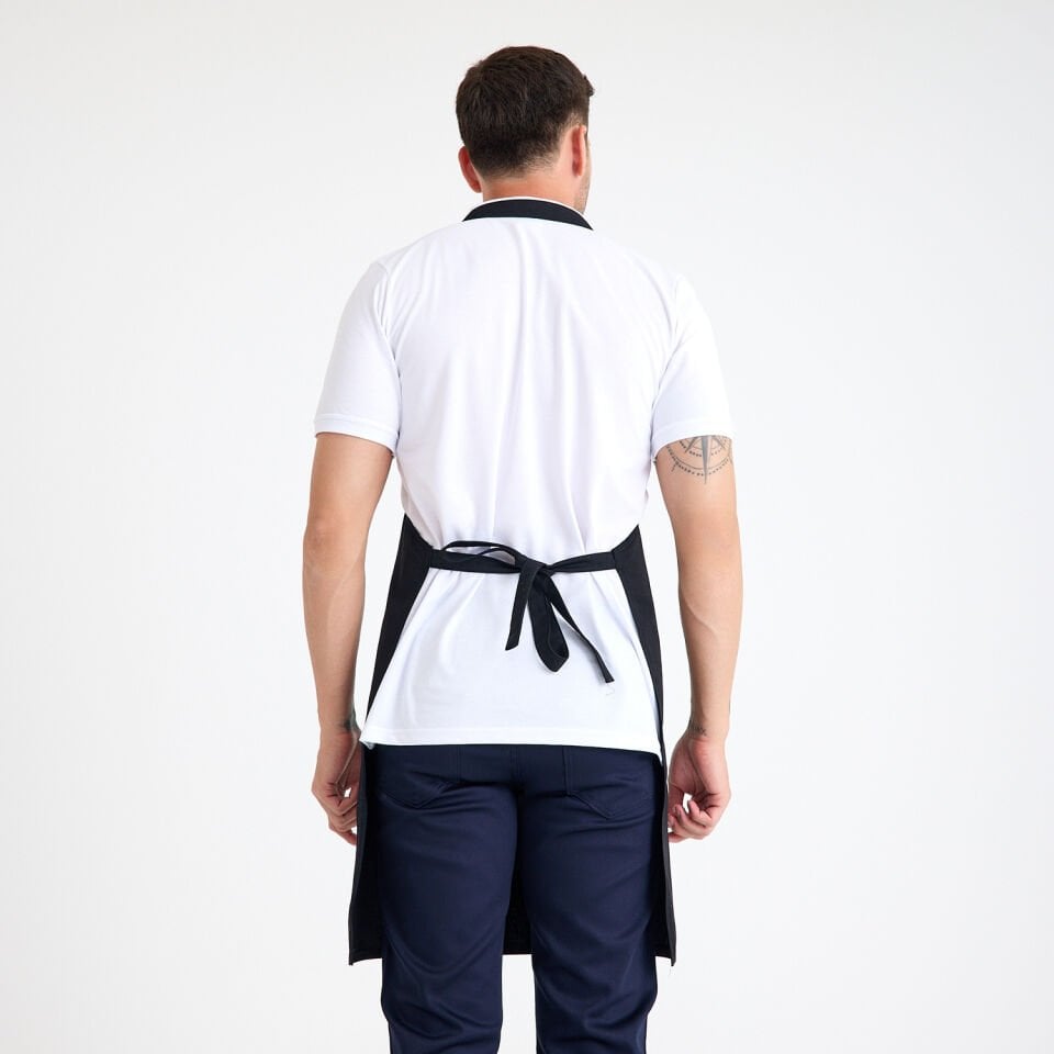 Gabardin Askılı Önlük - Siyah