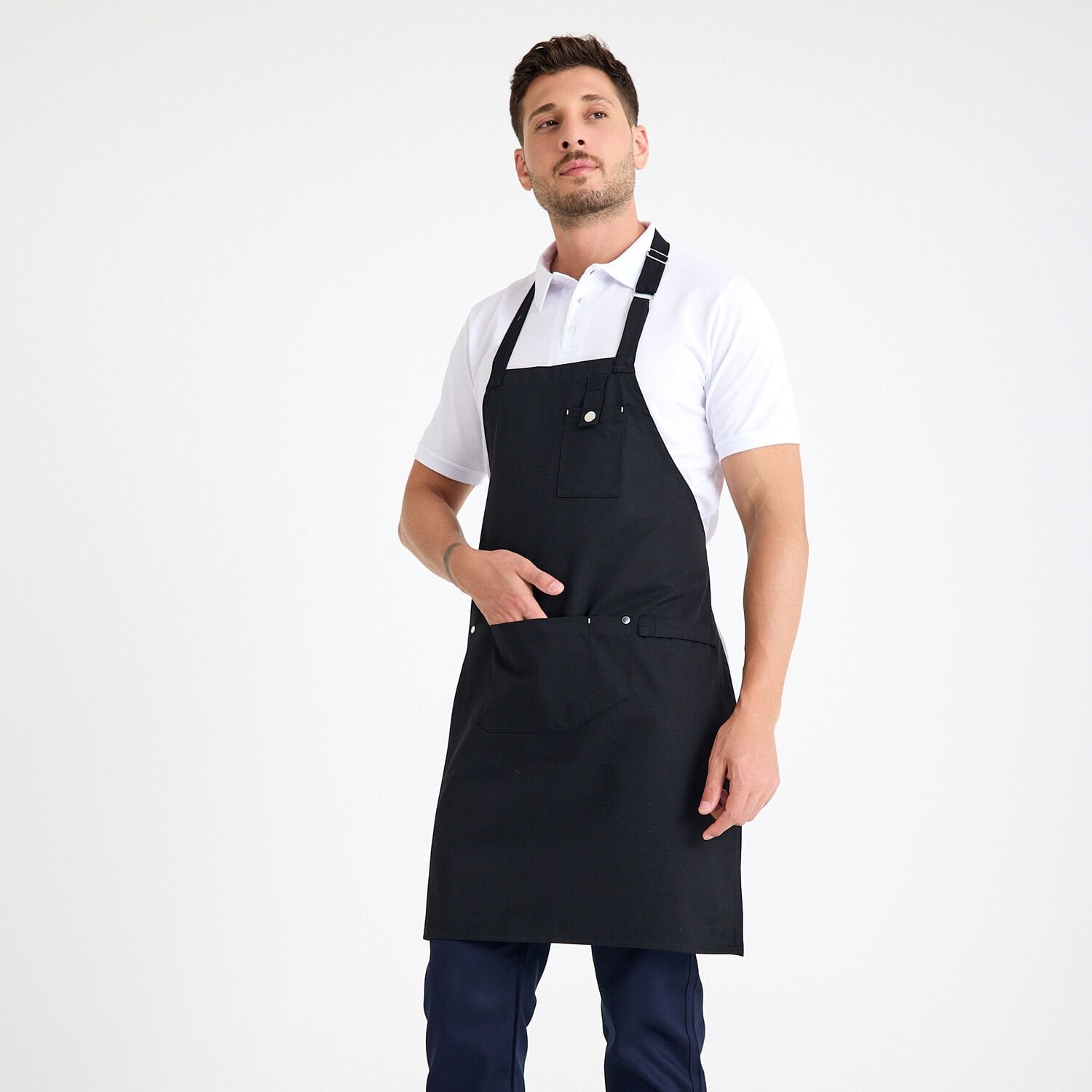 Gabardin Önlük Zarf - Siyah