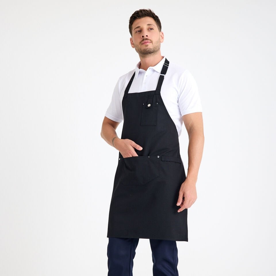 Gabardin Önlük Zarf - Siyah