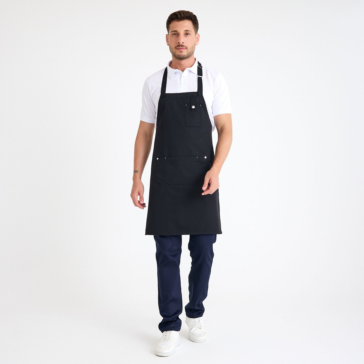 Gabardin Önlük Zarf - Siyah