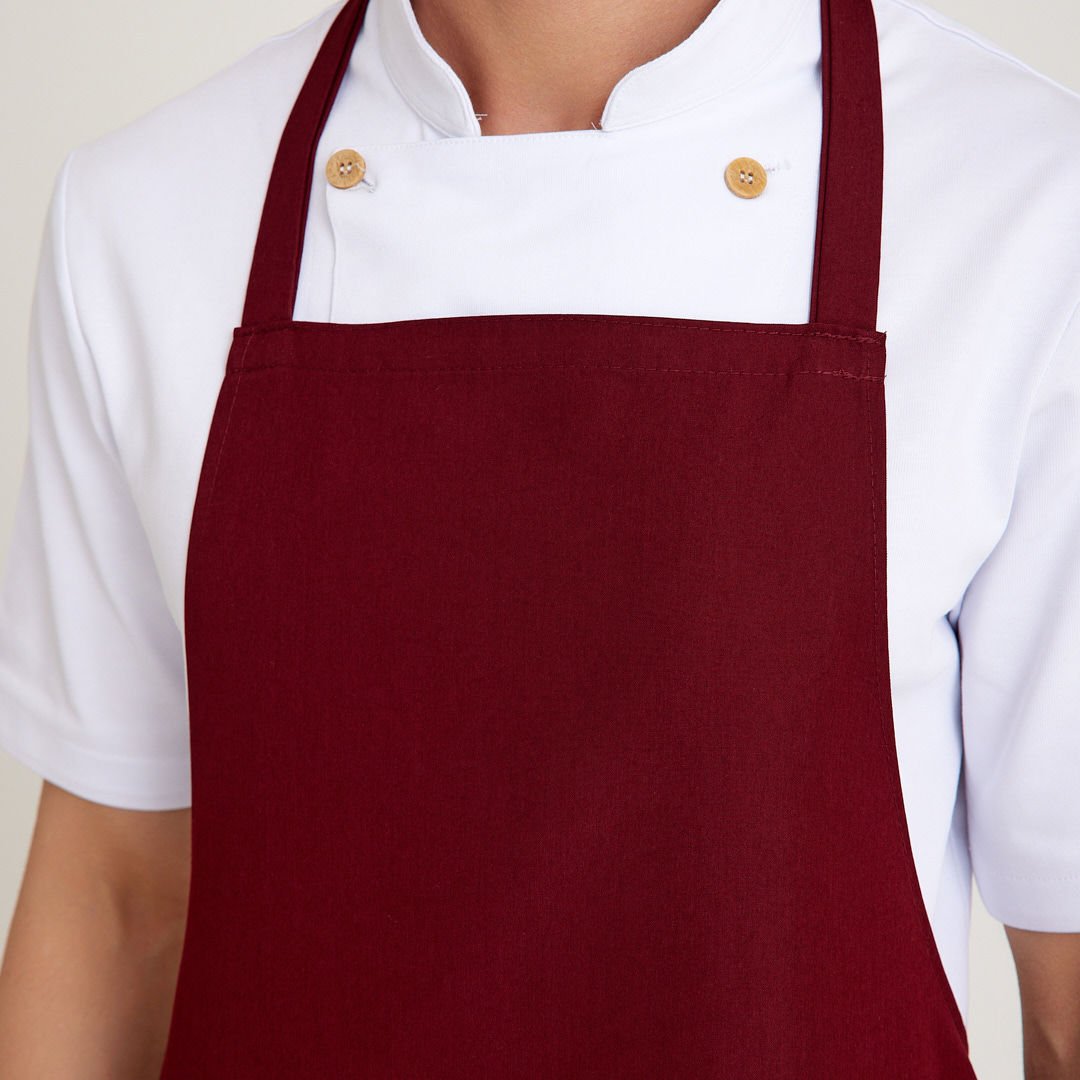 Bordo Geniş Kuşak Askılı Önlük