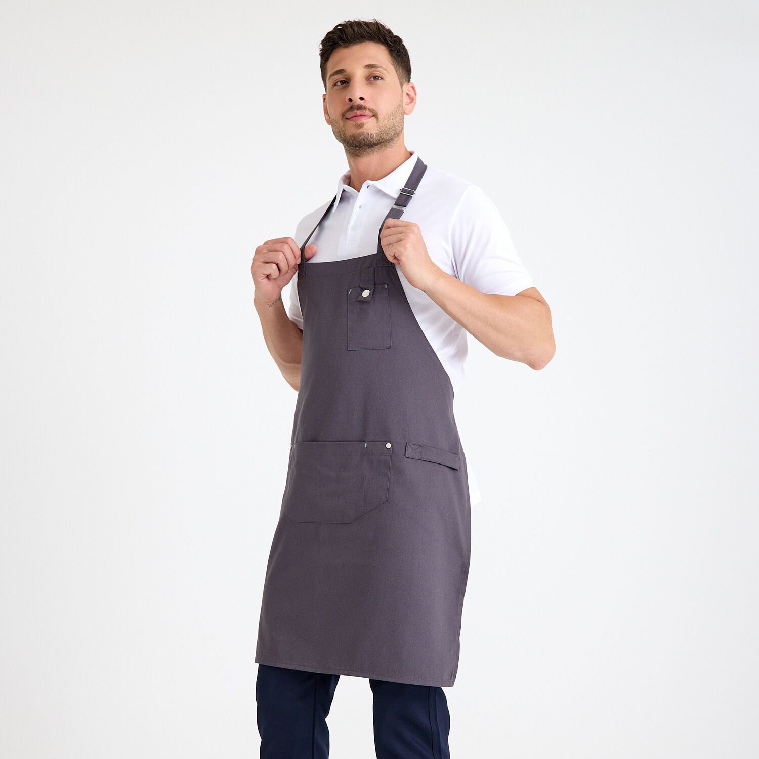 Gabardin Önlük Zarf - Füme