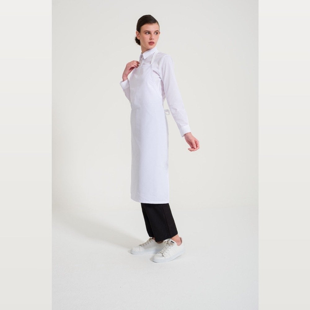 Beyaz Dar Kuşak Önlük