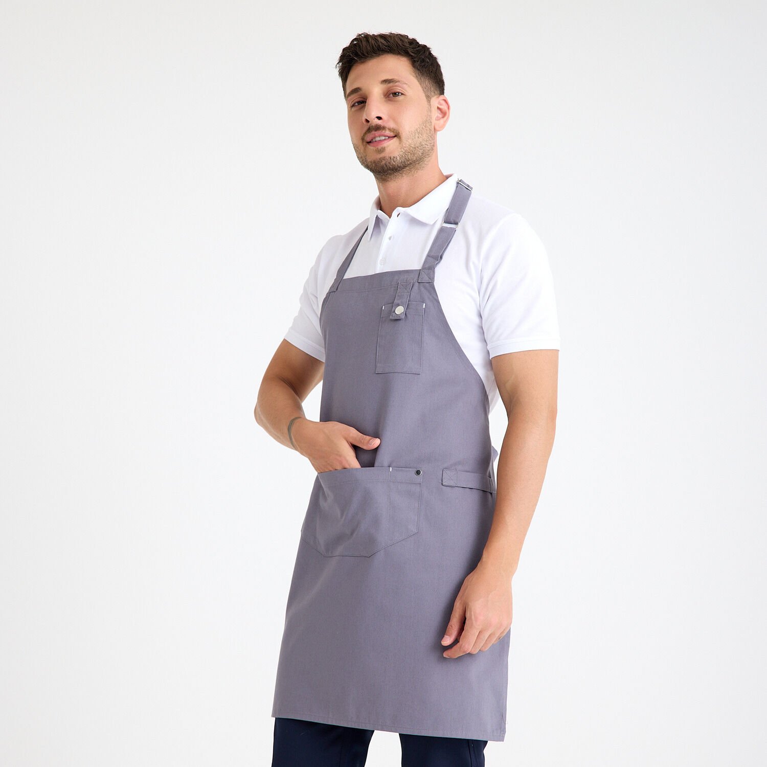 Gabardin Önlük Zarf - Gri