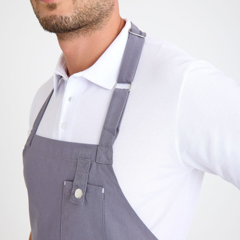 Gabardin Önlük Zarf - Gri