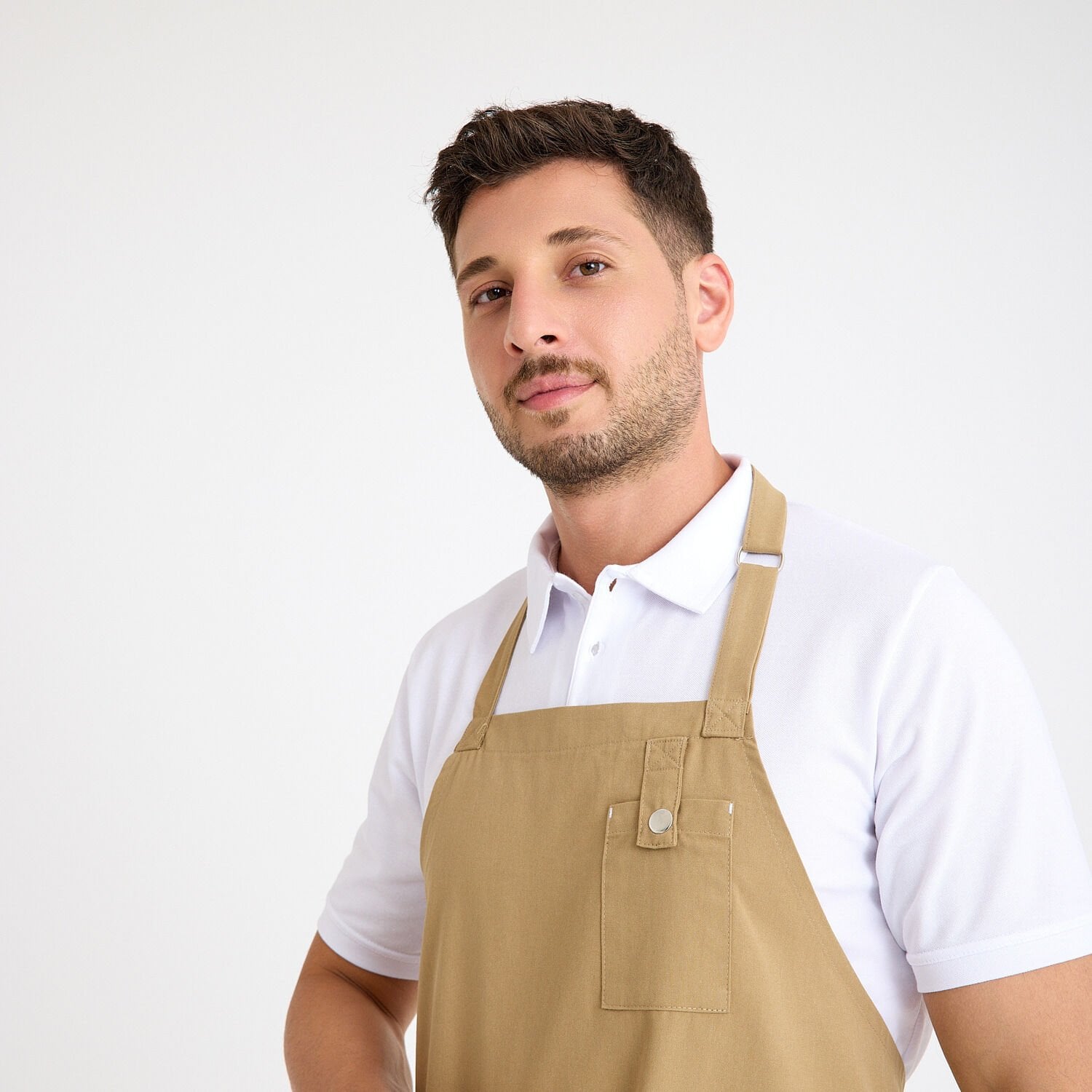 Gabardin Önlük Zarf - Krem