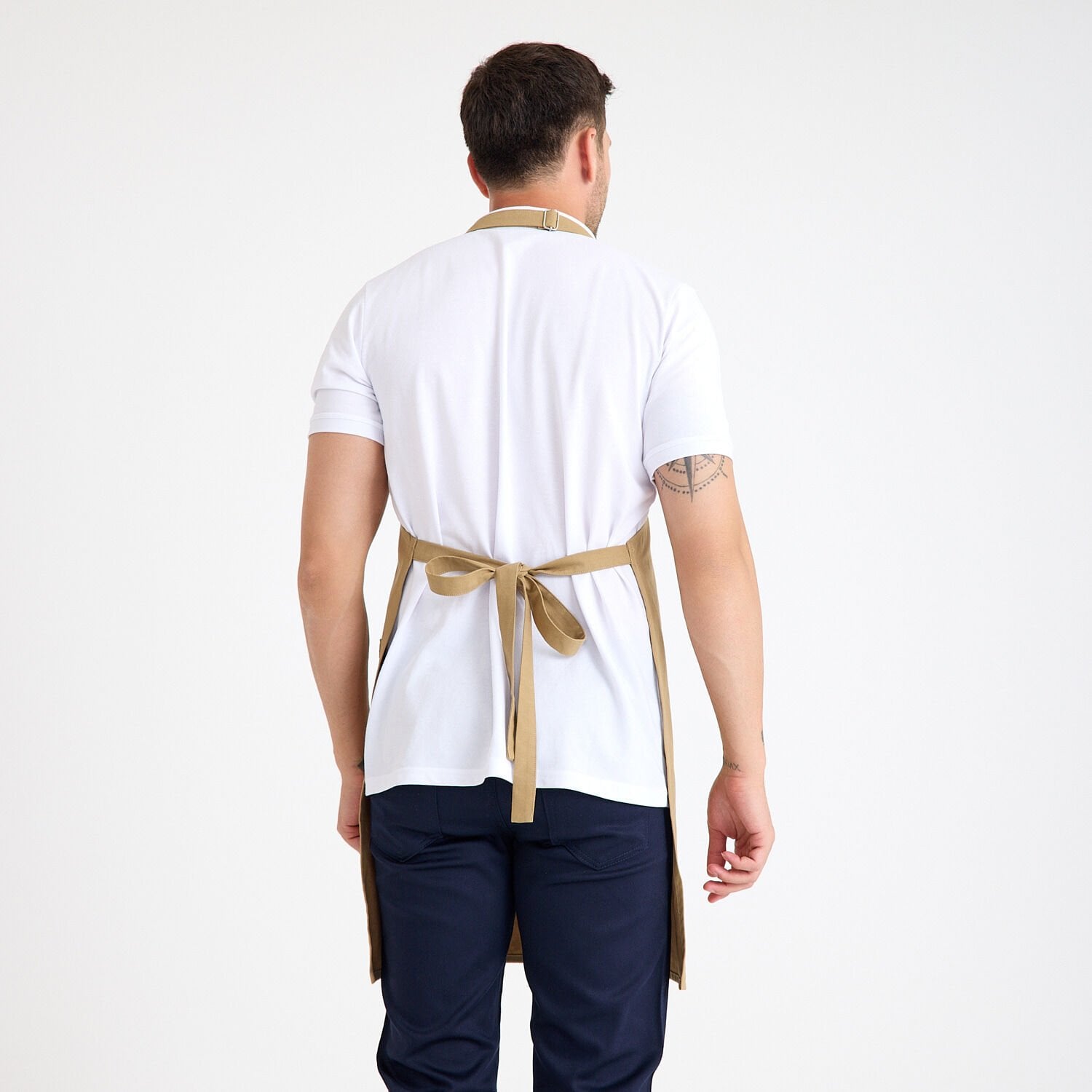 Gabardin Önlük Zarf - Krem