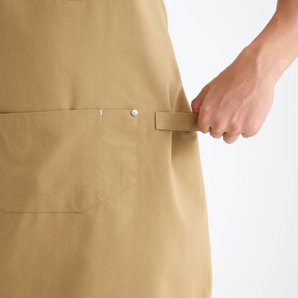 Gabardin Önlük Zarf - Krem