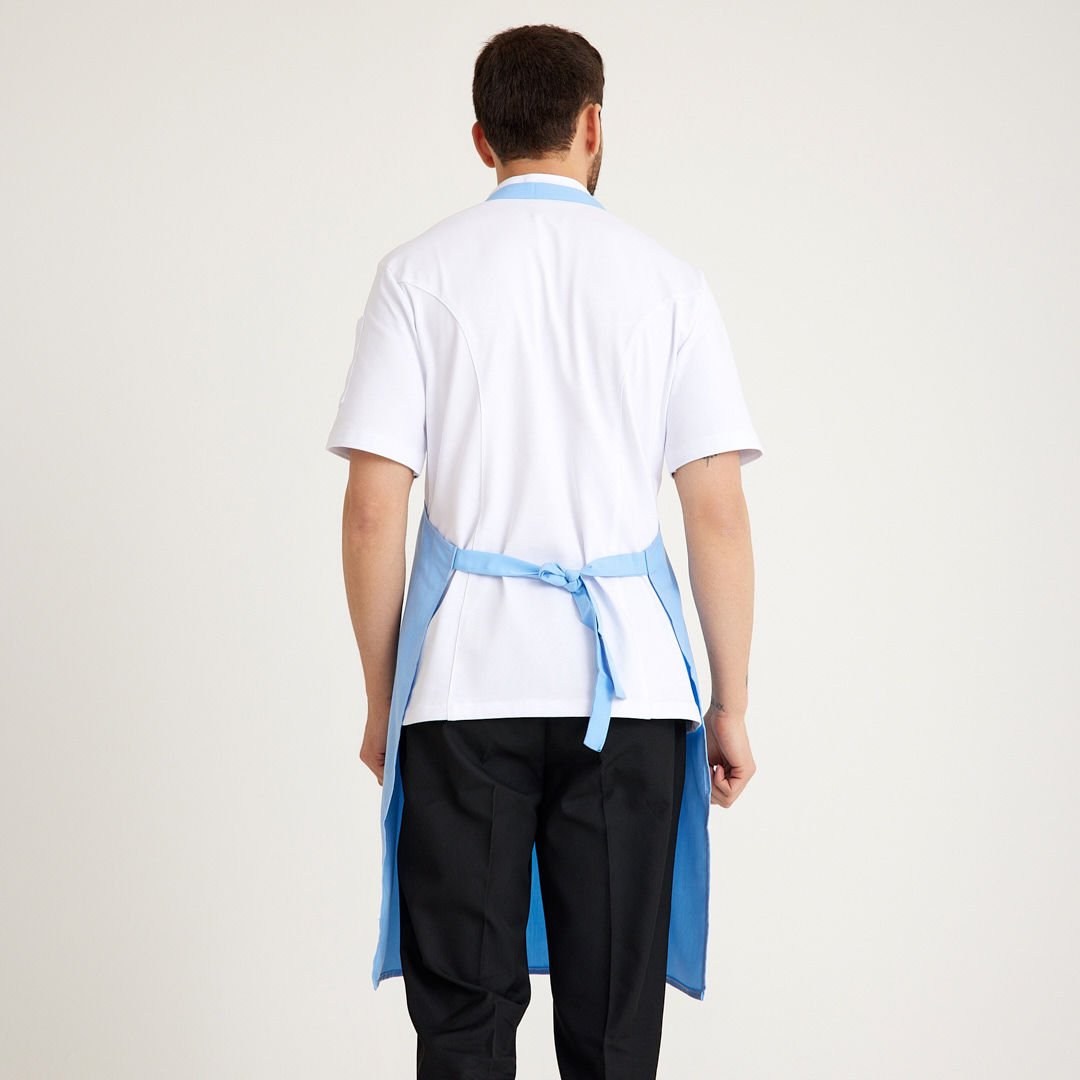 Açık Mavi Geniş Kuşak Askılı Önlük