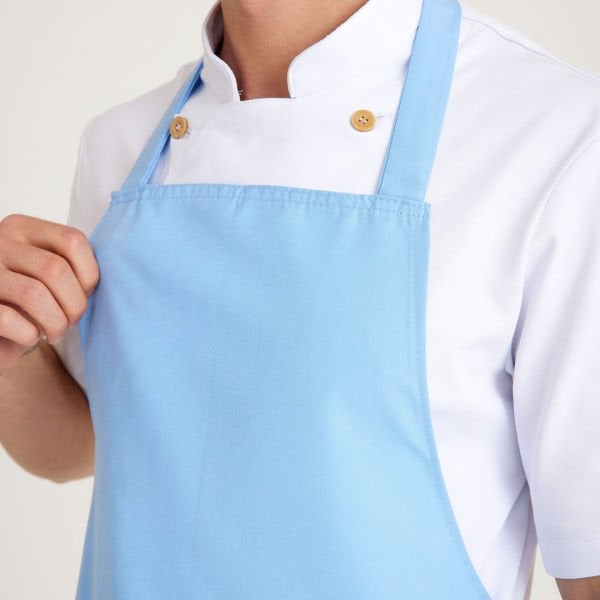 Açık Mavi Geniş Kuşak Askılı Önlük
