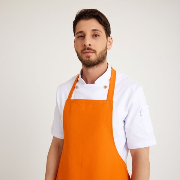 Turuncu Geniş Kuşak Askılı Önlük