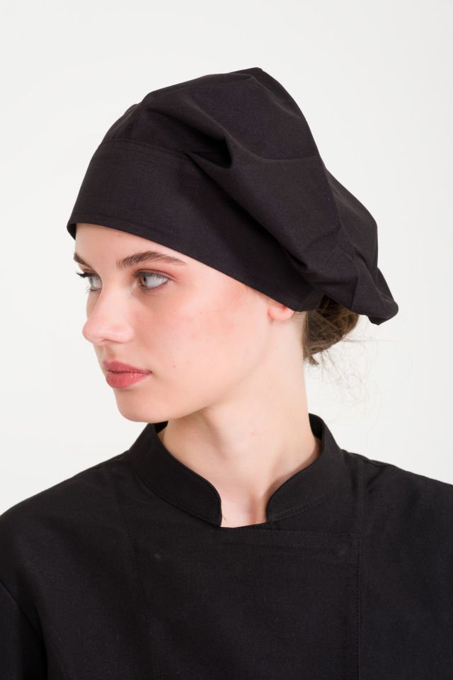 Siyah Mantar Aşçı Kepi