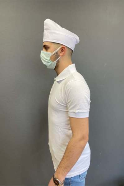 Sade Beyaz Aşçı Kepi