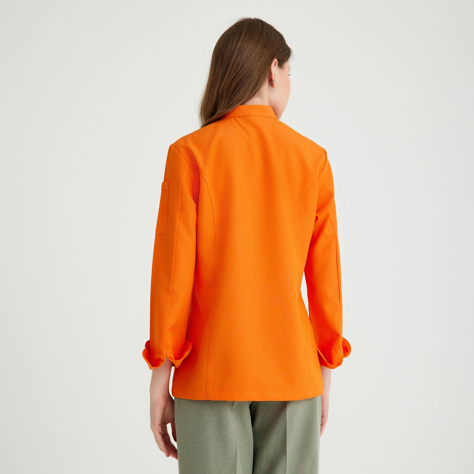 Turuncu Kadın Şef Aşçı Ceketi