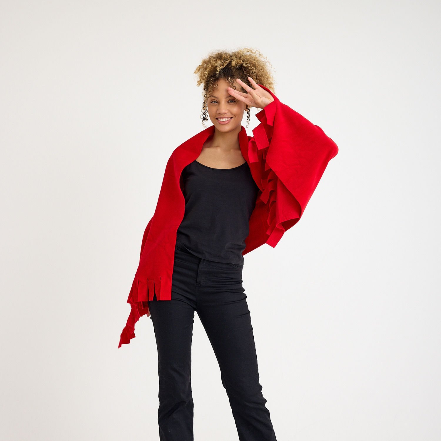 Polar Şal - Kırmızı