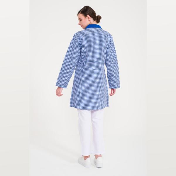 Pötikare Desenli Mavi Bayan İş Önlüğü