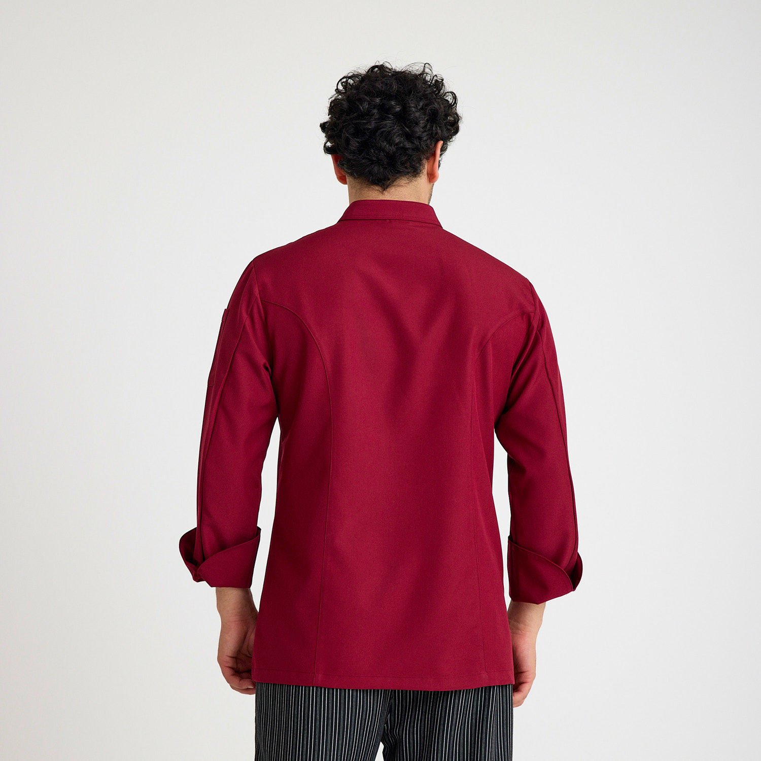 Bordo Alpaka Aşçı Ceketi