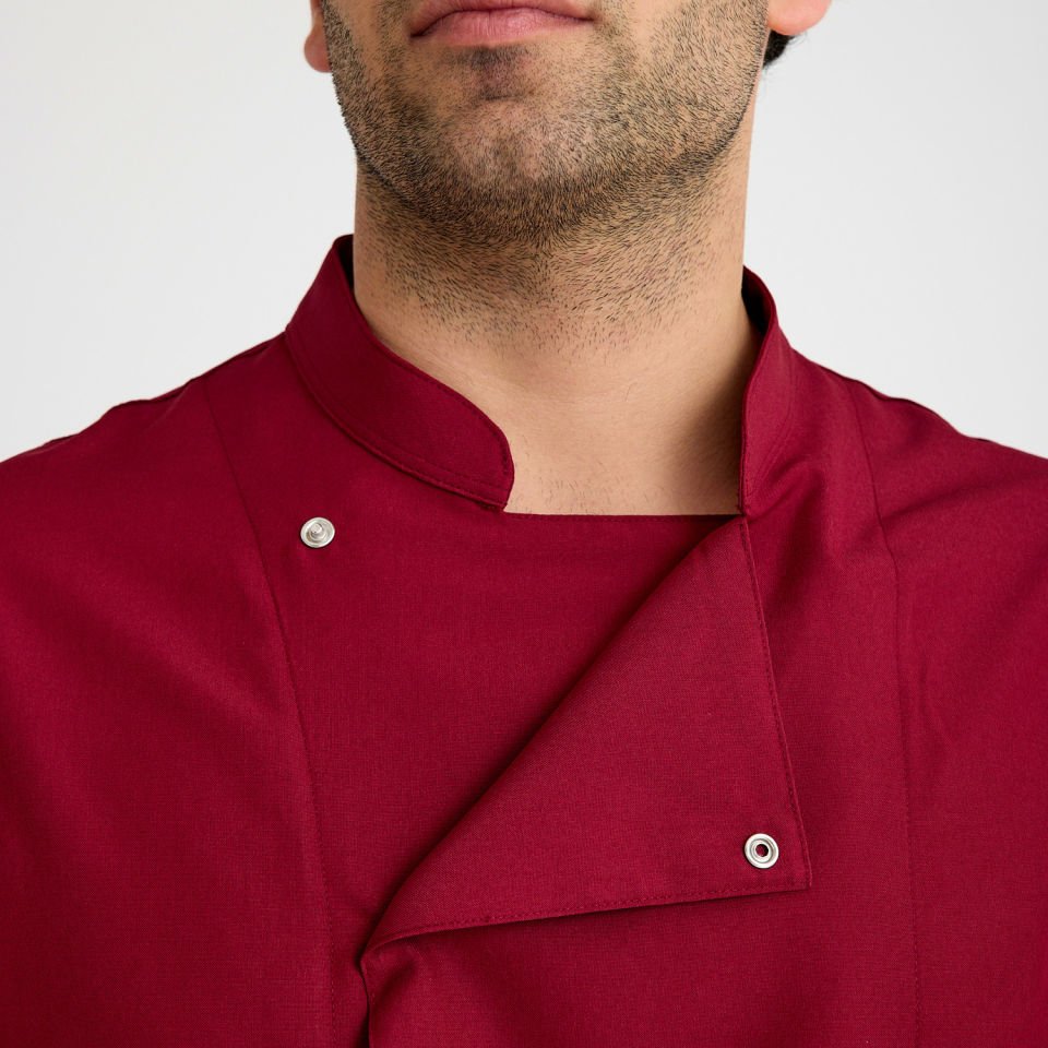 Bordo Alpaka Aşçı Ceketi