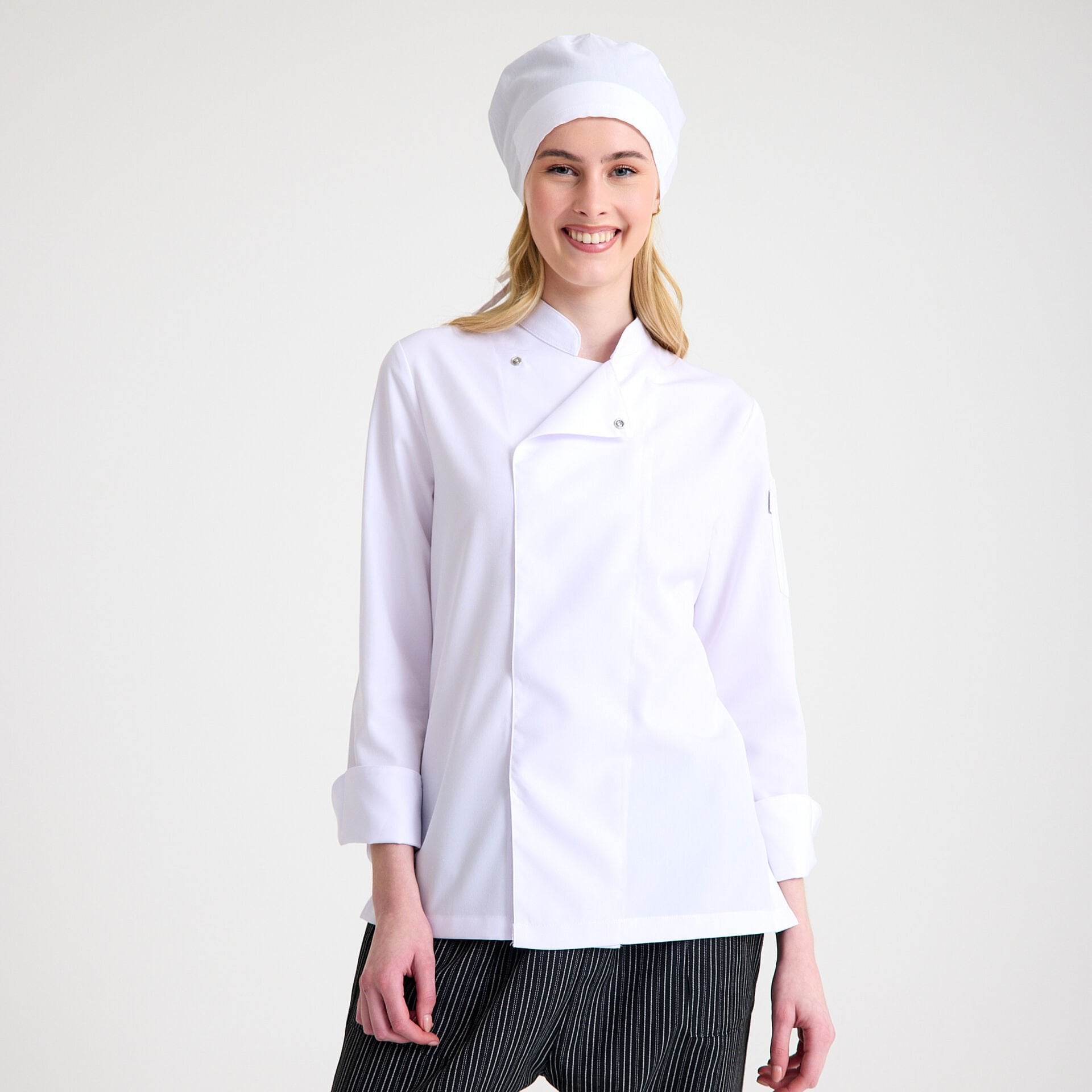 Beyaz Kadın Şef Aşçı Ceketi