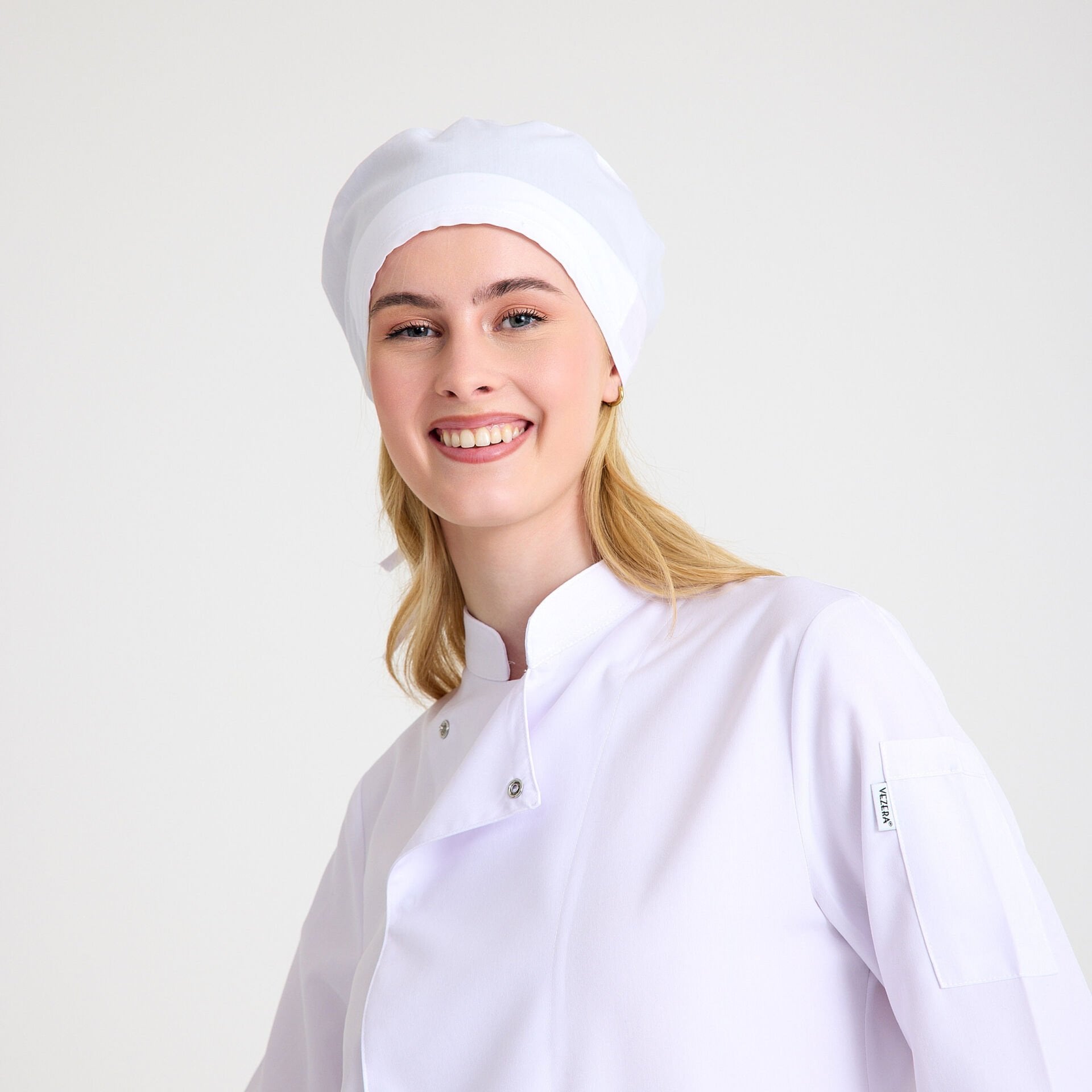 Beyaz Kadın Şef Aşçı Ceketi