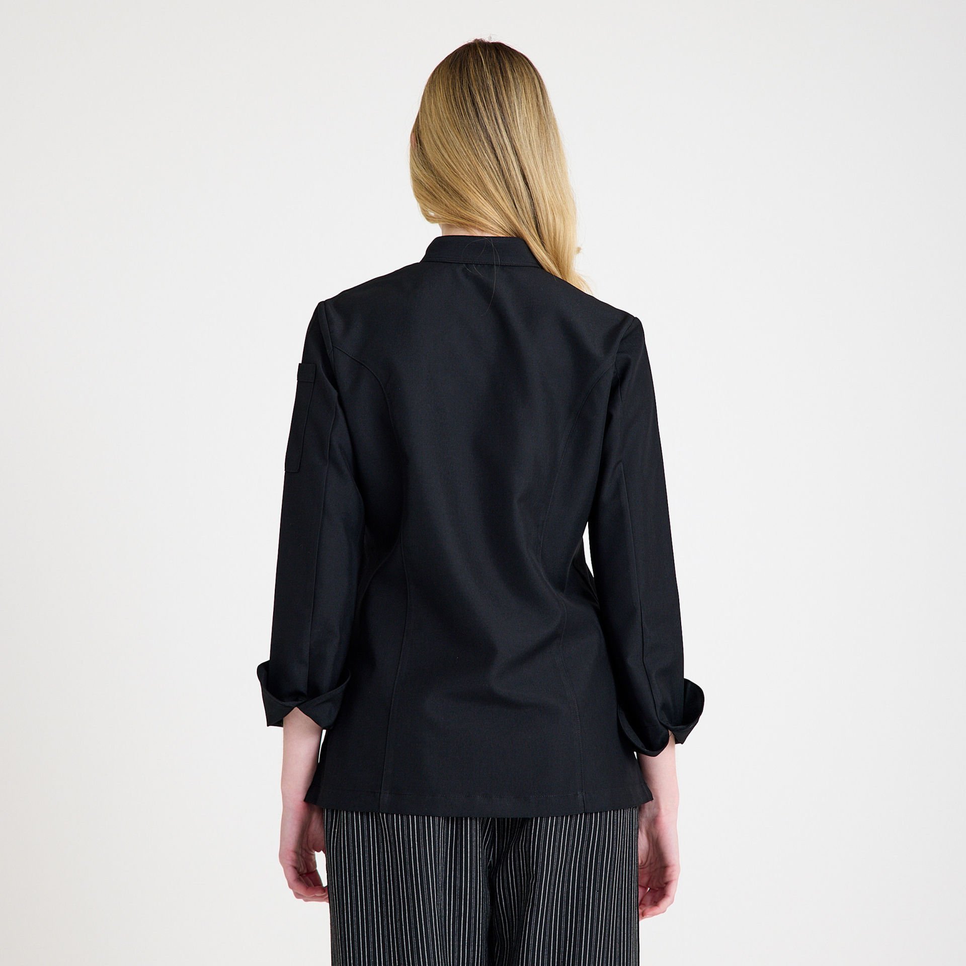 Siyah Kadın Şef Aşçı Ceketi