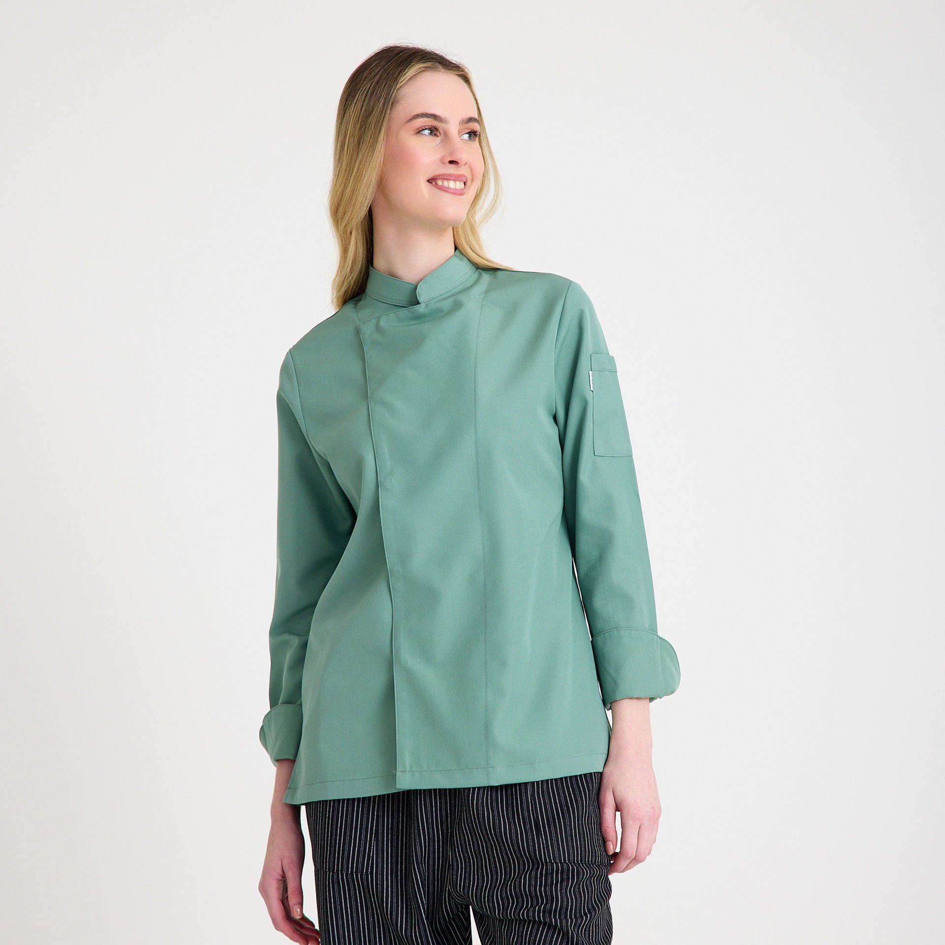Yeşil Kadın Şef Aşçı Ceketi