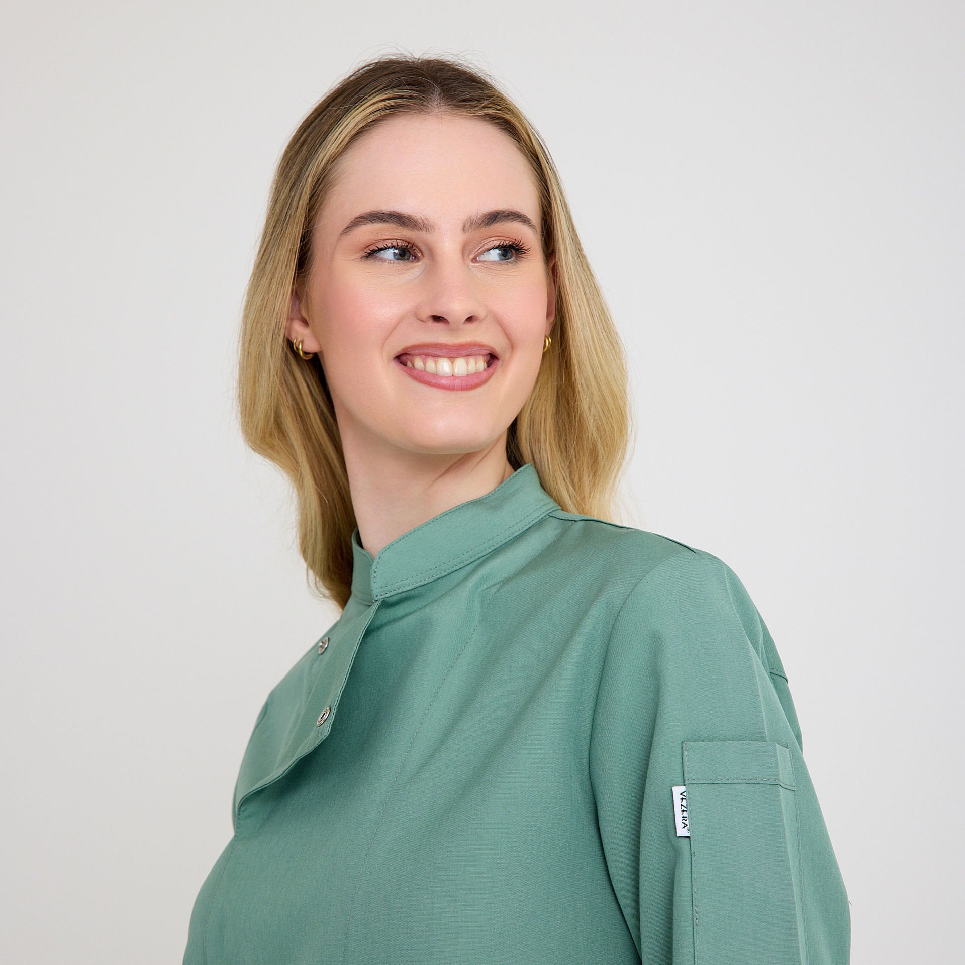 Yeşil Kadın Şef Aşçı Ceketi