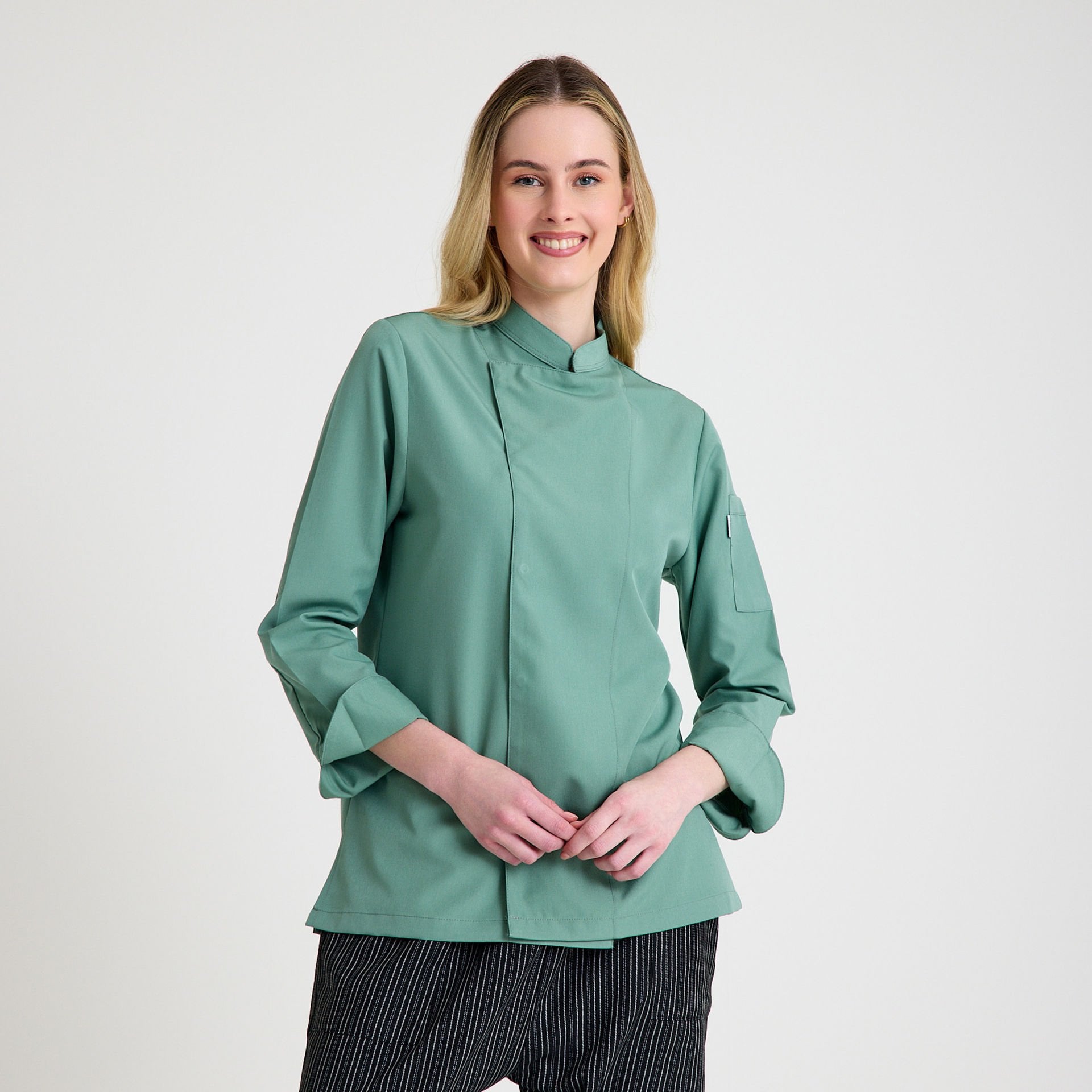 Yeşil Kadın Şef Aşçı Ceketi