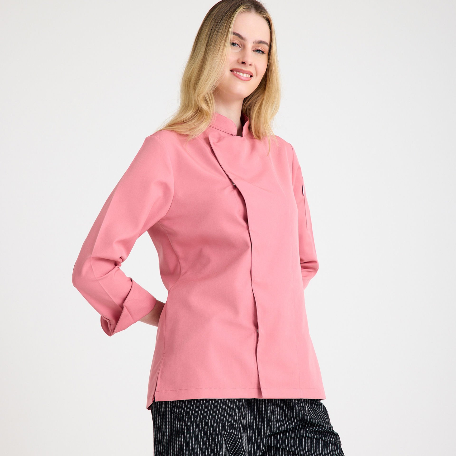 Pembe  Kadın Şef Aşçı Ceketi