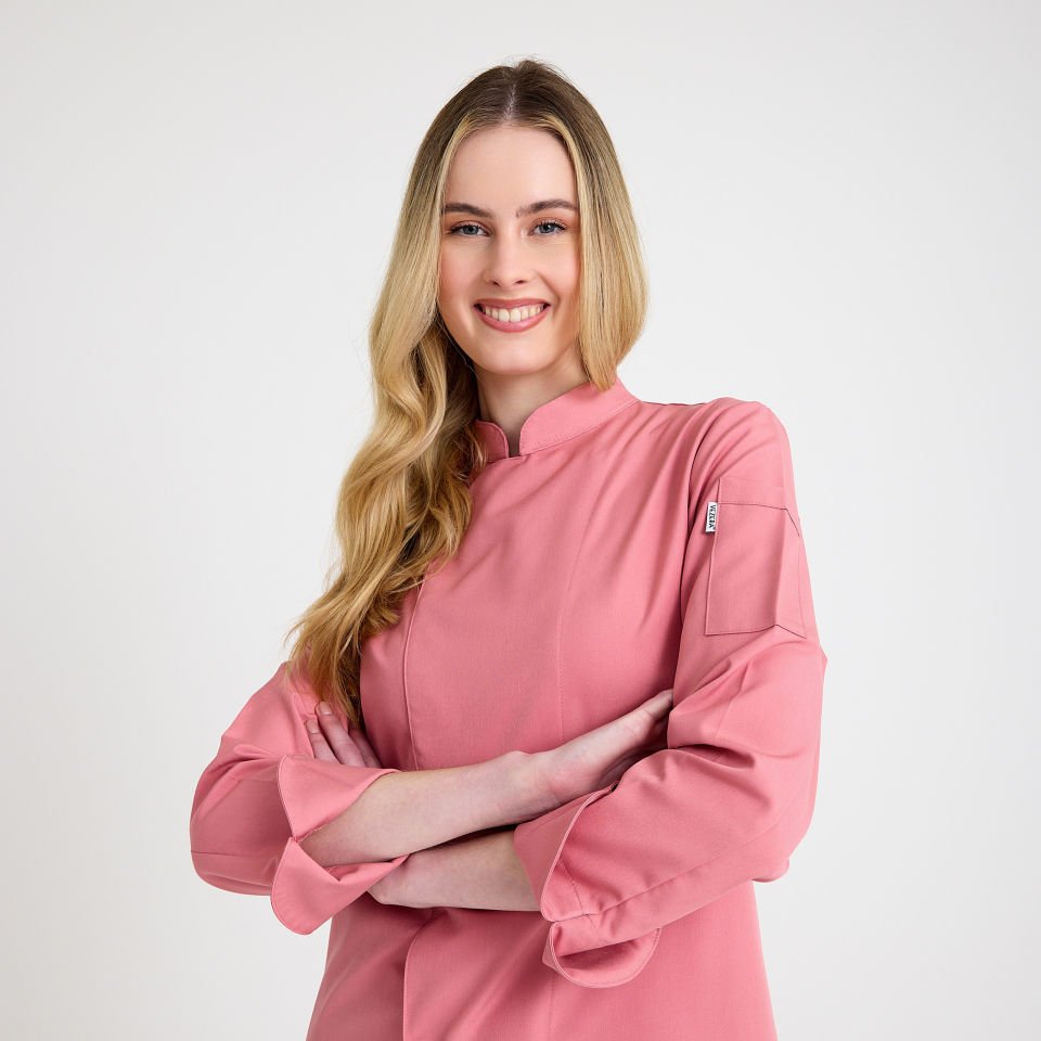 Pembe  Kadın Şef Aşçı Ceketi