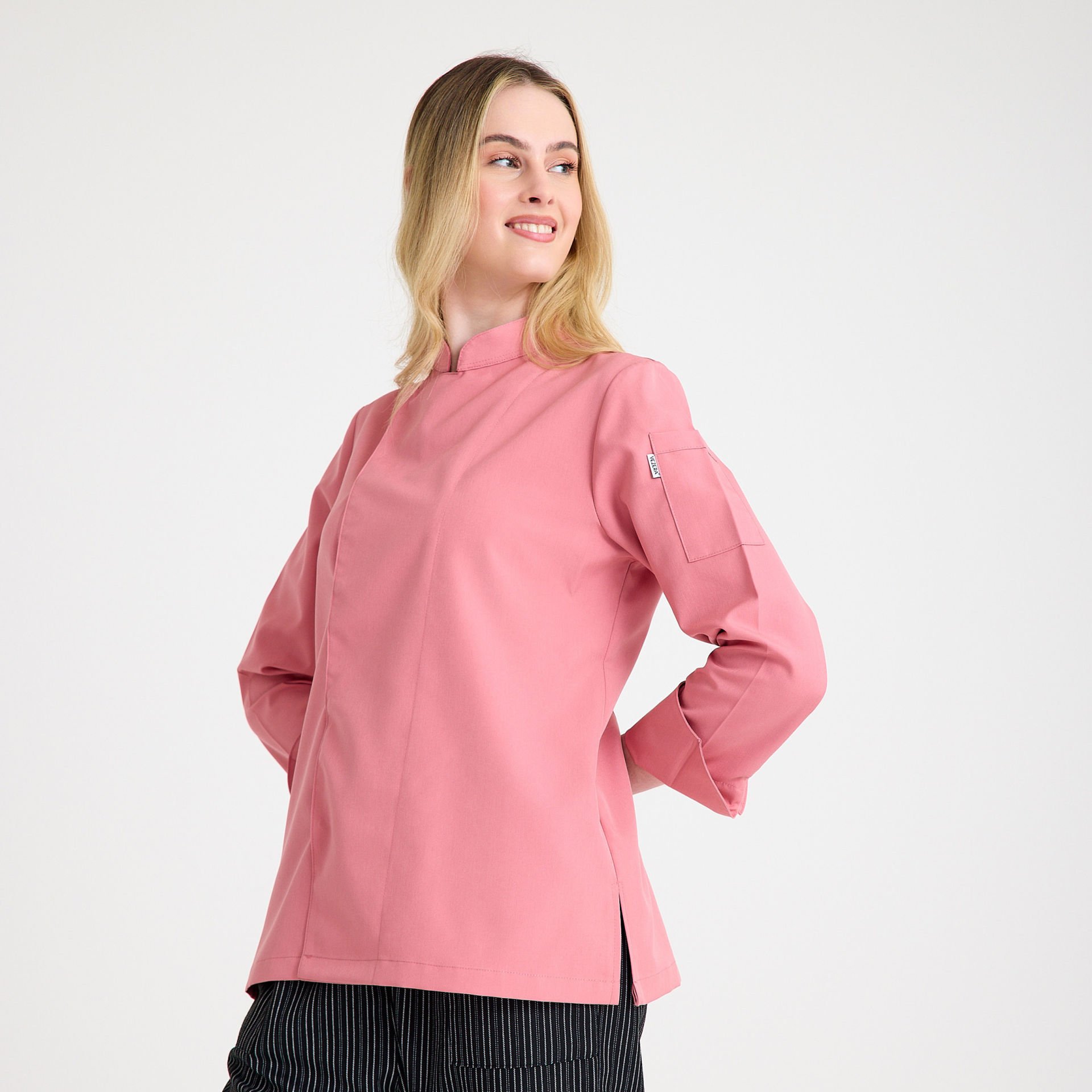 Pembe  Kadın Şef Aşçı Ceketi