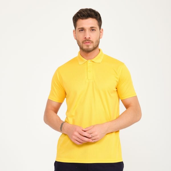 Sarı Forma Kappa Kumaş Polo Yaka İş Tişörtü