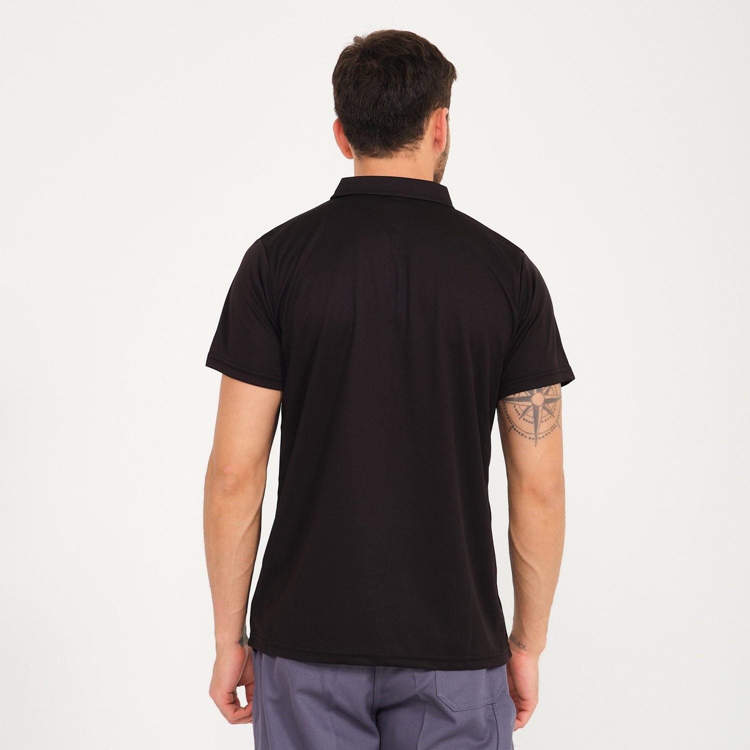 Siyah Forma Kappa Kumaş Polo Yaka İş Tişörtü